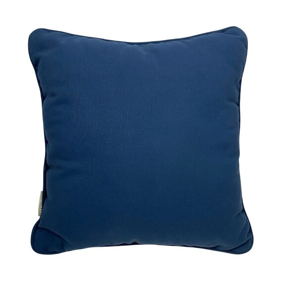 Pottery Barn Single Navy blue linen canvas accent pillow 18” X 18” nautical - Picture 1 of 5